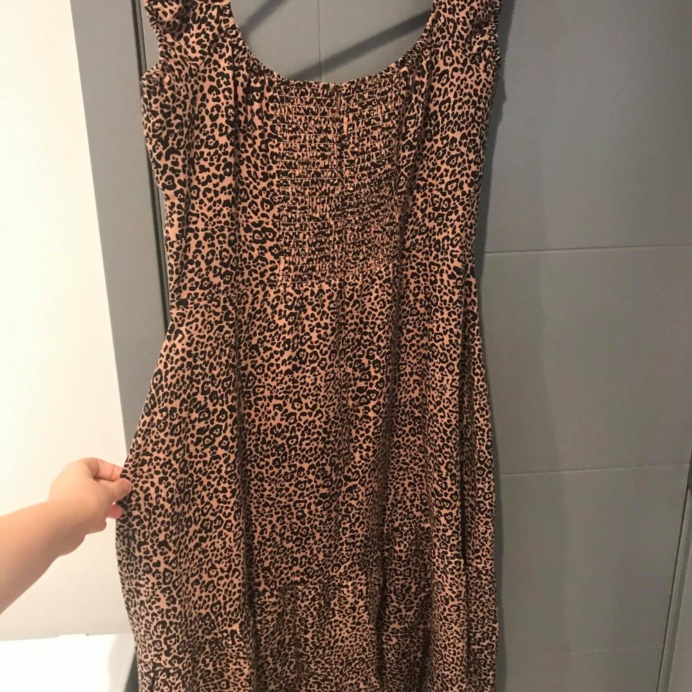 Leopard Print Off-Shoulder Dress - Picture 2 of 5